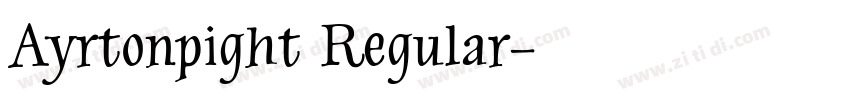 Ayrtonpight Regular字体转换